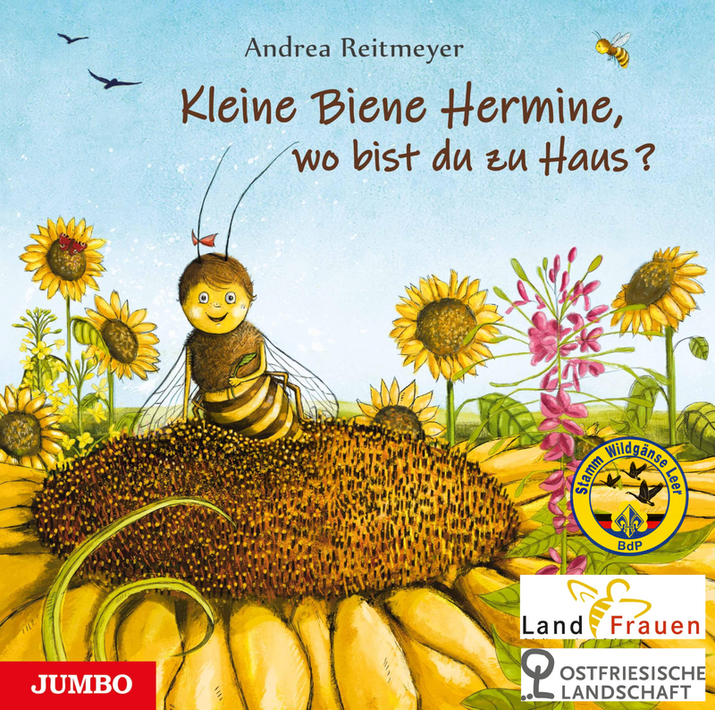 Kleine Biene Hermine - Mit Logo, Stamm Wildg&auml;nse, LandFrauen und Ostfriesische Landschaft